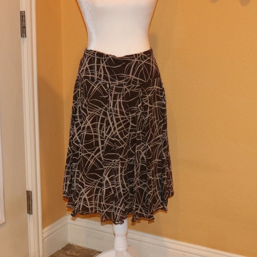 Chico's Silk Feminine Skirt
